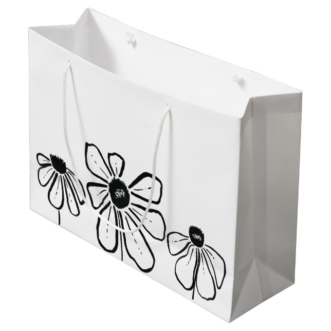 Bolsa de regalo de flores modernas (Angulo Anverso)