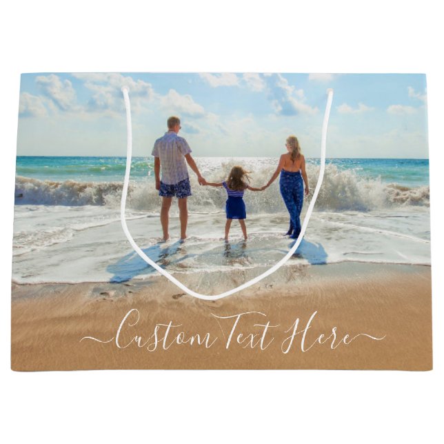 Bolsa de regalo de fotos para personalizados con t (Anverso)