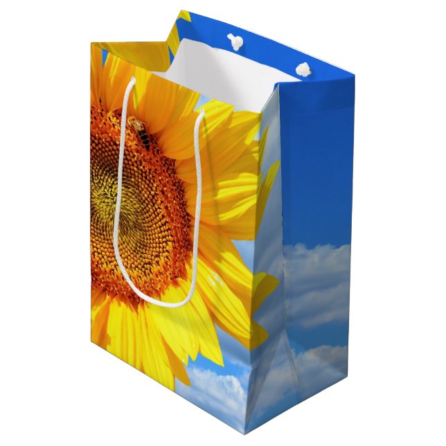 Bolsa de regalo de girasol con abejas (Angulo Anverso)