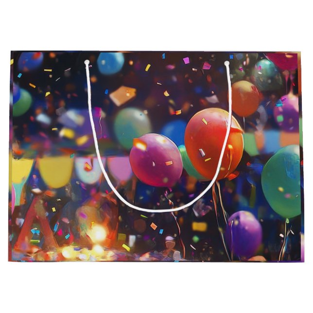 Bolsa de regalo de globo de cumpleaños (Anverso)