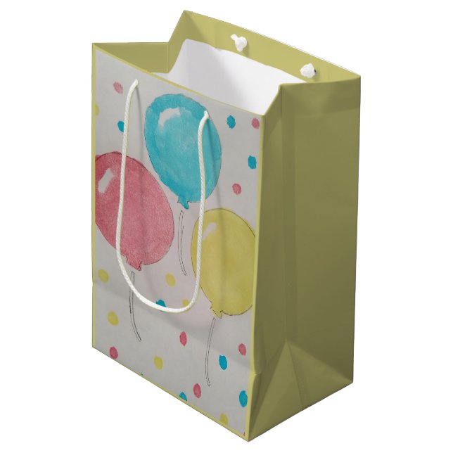 Bolsa de regalo de globos y confetti (Angulo Anverso)