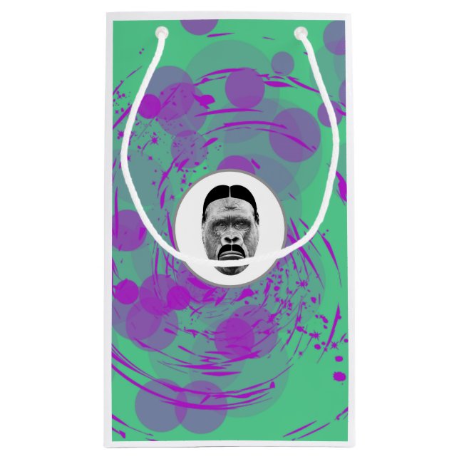 Bolsa de regalo de gorila abstracta (Reverso)