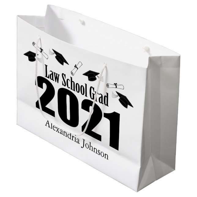 Bolsa de regalo de graduación (negro) de grado 202 (Angulo Anverso)