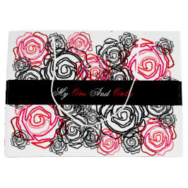 Bolsa de regalo de gran tamaño 'Rosa audaz, mi úni