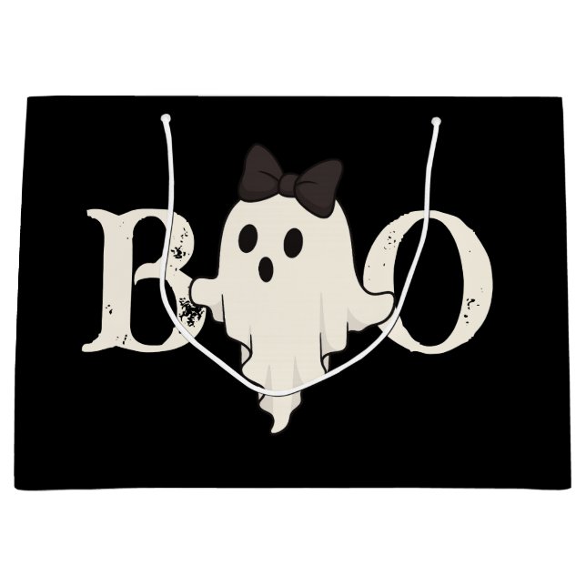 Bolsa de regalo de Halloween - Fantasma "Boo" con  (Anverso)