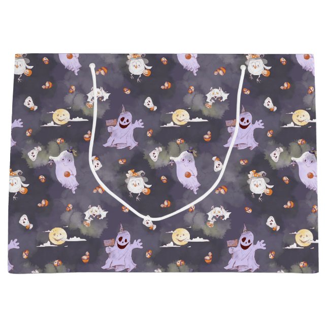 Bolsa de regalo de Halloween Spooky Ghosts (Anverso)
