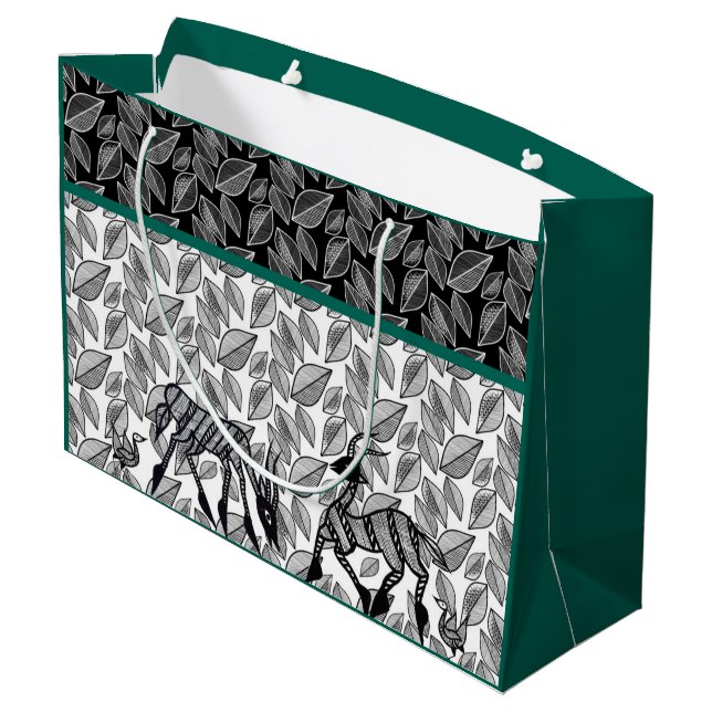 Bolsa de regalo de hoja (Angulo reverso)
