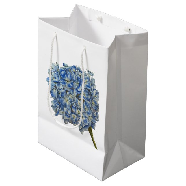 Bolsa de regalo de Hydrangea Azul (Angulo Anverso)