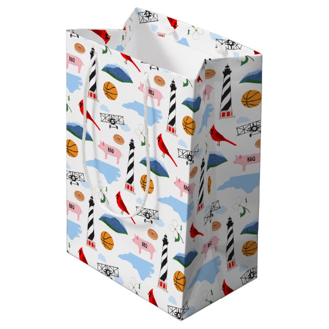 Bolsa de regalo de iconos de Carolina del Norte (Angulo reverso)