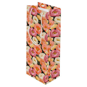 Bolsa de regalo de impresión con flores de Peony