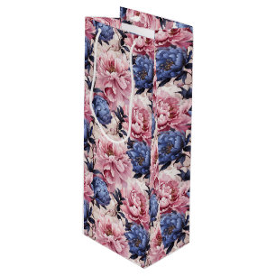 Bolsa de regalo de impresión con flores de Peony