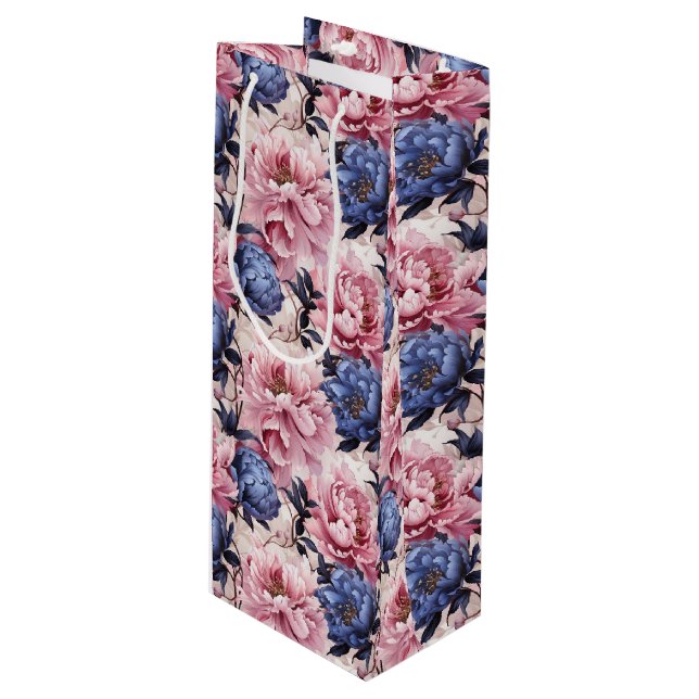 Bolsa de regalo de impresión con flores de Peony (Angulo Anverso)