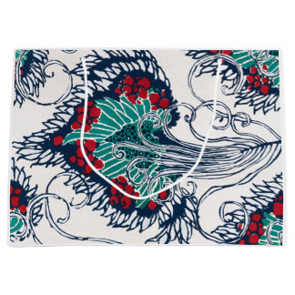 BOLSA DE REGALO DE IMPRESIÓN FLORAL CHINA