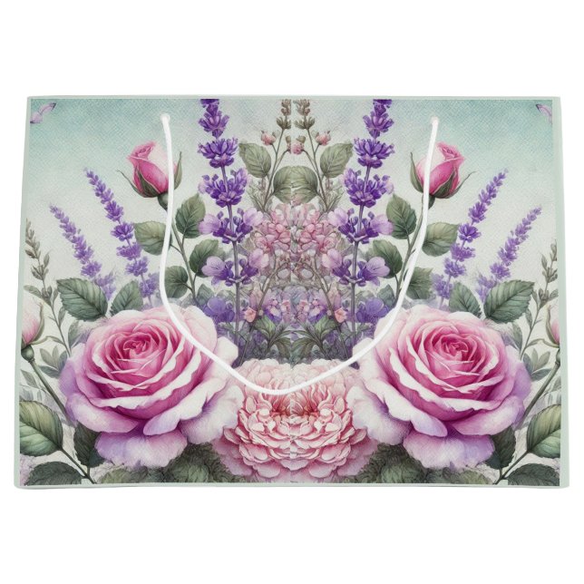 Bolsa de regalo de jardín de lavanda y Rosa (Anverso)