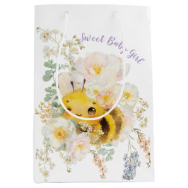 Bolsa de regalo de la bolsita floral media