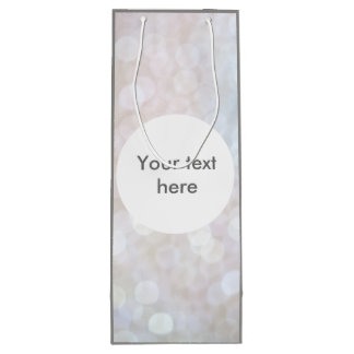 Bolsa de regalo de la botella de vino blanco gris