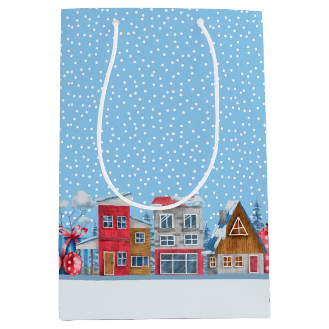 Bolsa de regalo de la cabina de nieve Winter Wonde (Anverso)