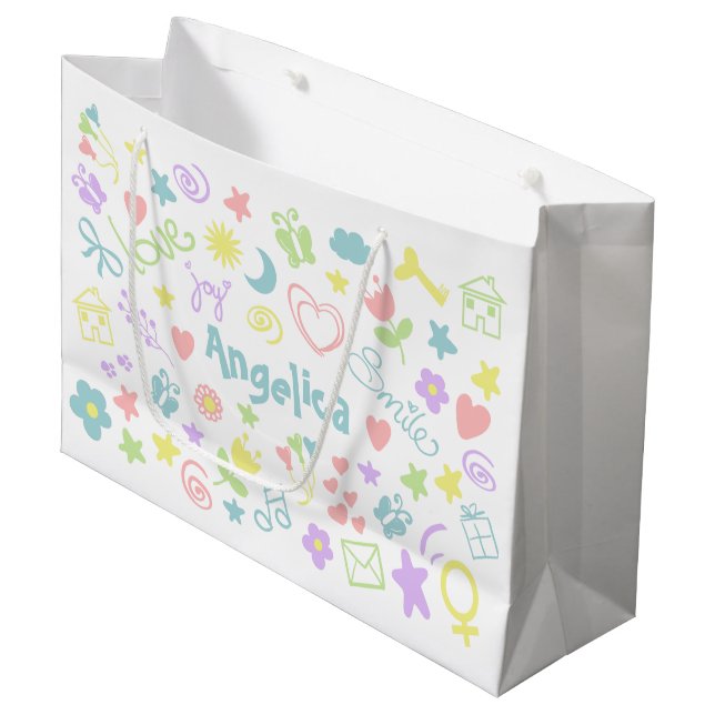 Bolsa de regalo de la chica pequeña de Baby Shower (Angulo Anverso)
