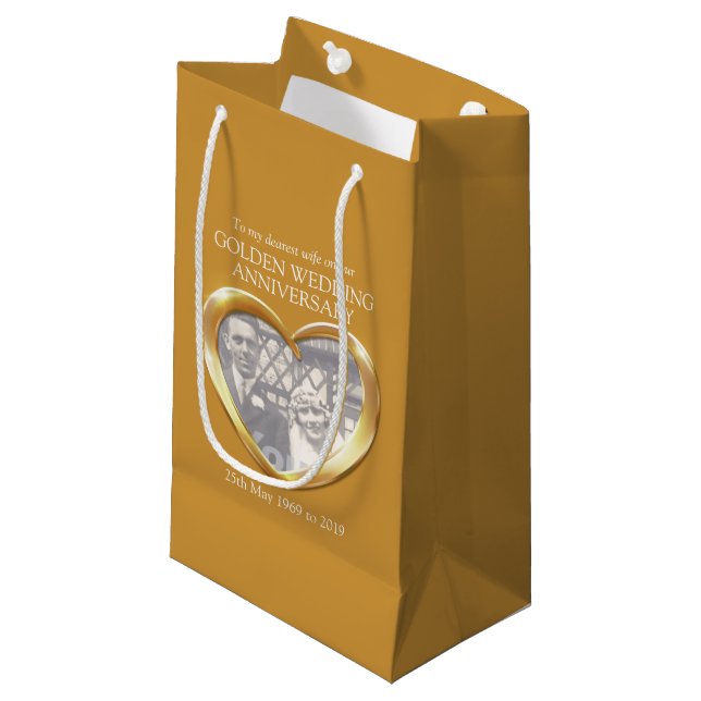Bolsa de regalo de la esposa del aniversario del b (Angulo Anverso)