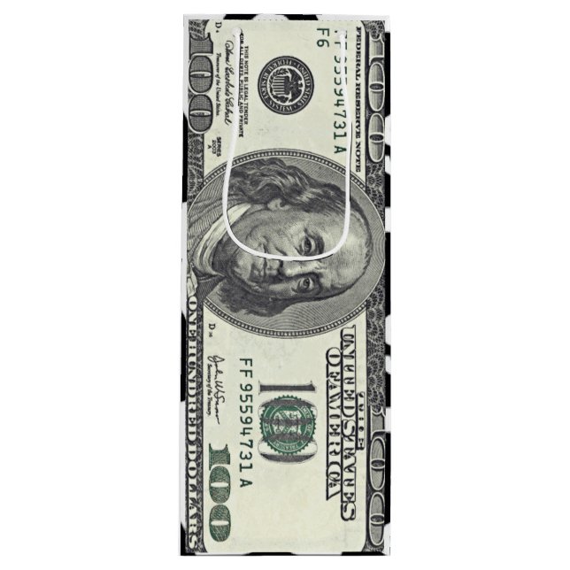 Bolsa de regalo de la factura de cien dólares (Anverso)