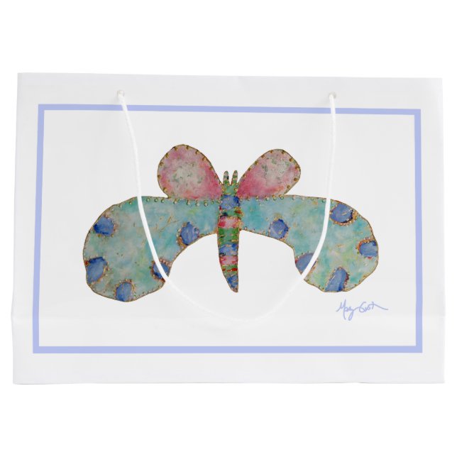 Bolsa de regalo de la mariposa azul (Reverso)