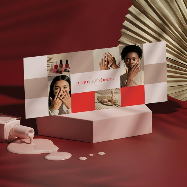 Bolsa de regalo de la Salon Nail Salon de Collage  (Modern Photo Collage Nail Salon Gift Voucher (Front))