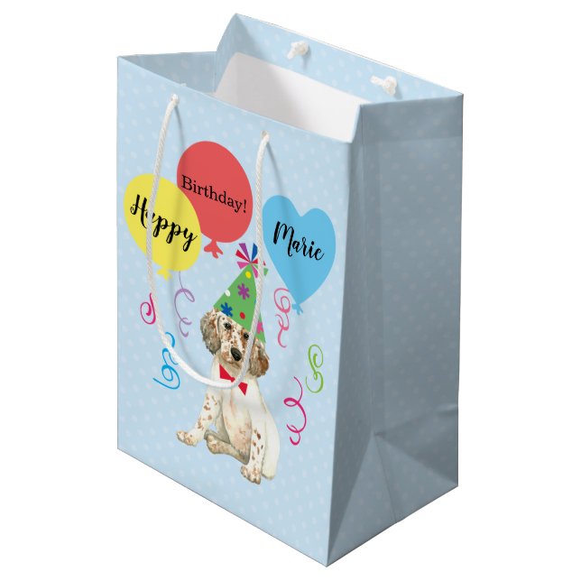 Bolsa de regalo de la sentada de cumpleaños Globos (Angulo Anverso)