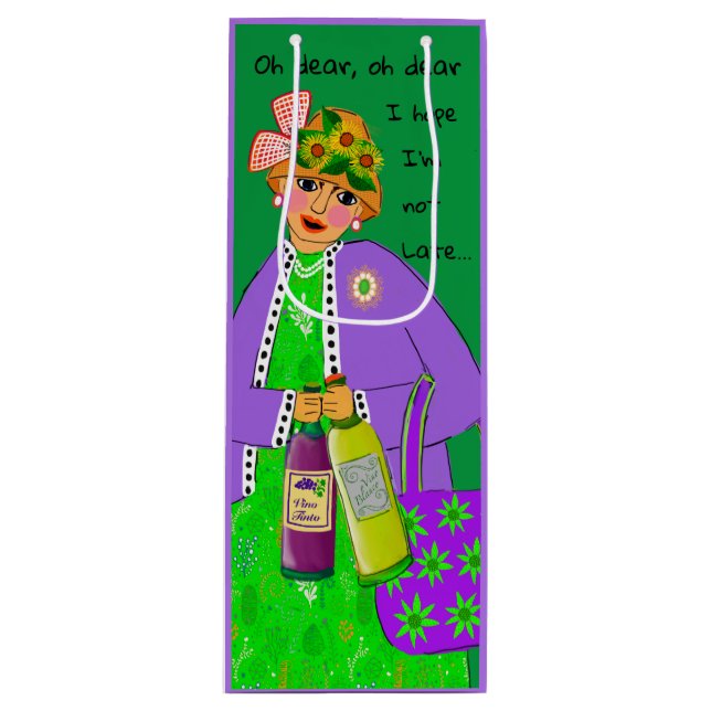 Bolsa de regalo de Lady Wine Nervous (Anverso)