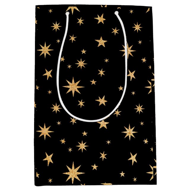 Bolsa de regalo de las estrellas del oro - fondo n (Anverso)