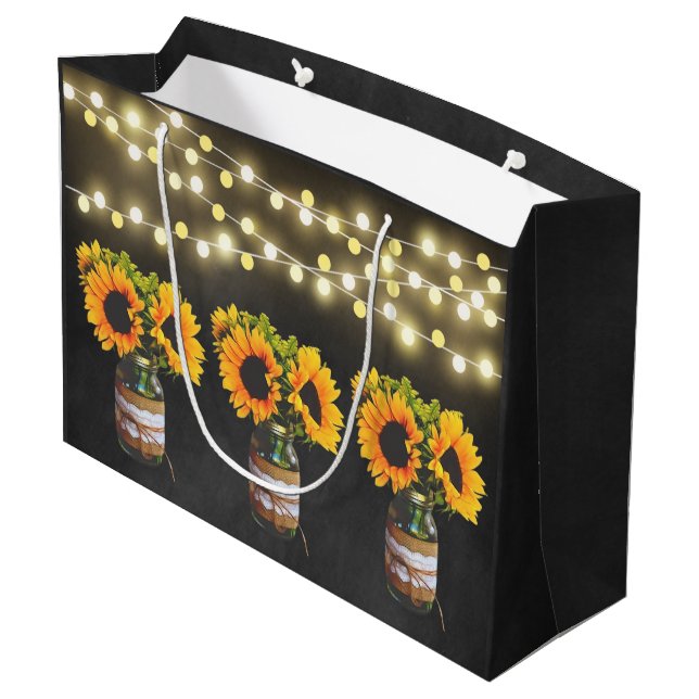 Bolsa de regalo de las luces de cuerda rústica del (Angulo reverso)