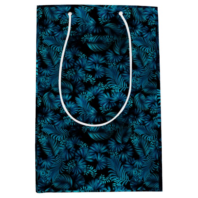 Bolsa de regalo de las palmas azul hawaiano de med (Anverso)