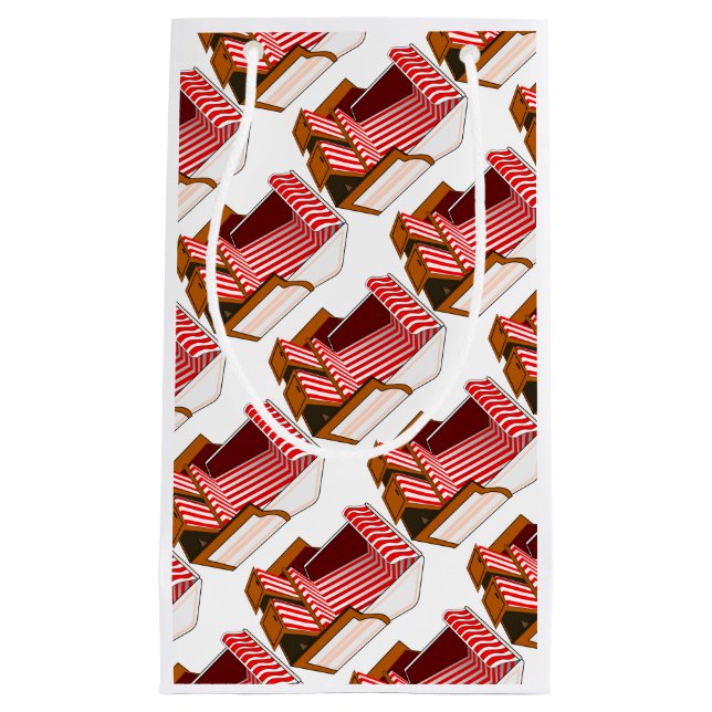 Bolsa de regalo de las sillas de playa rojas y bla (Anverso)