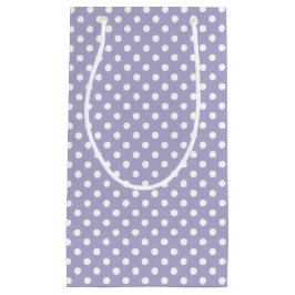 Bolsa de regalo de lavanda y puntos de polka blanc