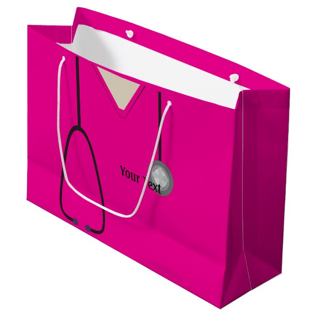 Bolsa De Regalo De Lg Rosado Caliente Para Médicas (Angulo Anverso)