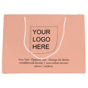 Bolsa de regalo de logo grande color tendencia - M