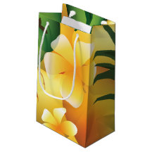 Bolsa de regalo de Luau tropical hawaiano pequeña