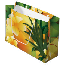 Bolsa de regalo de Luau Tropical Hawaii grande