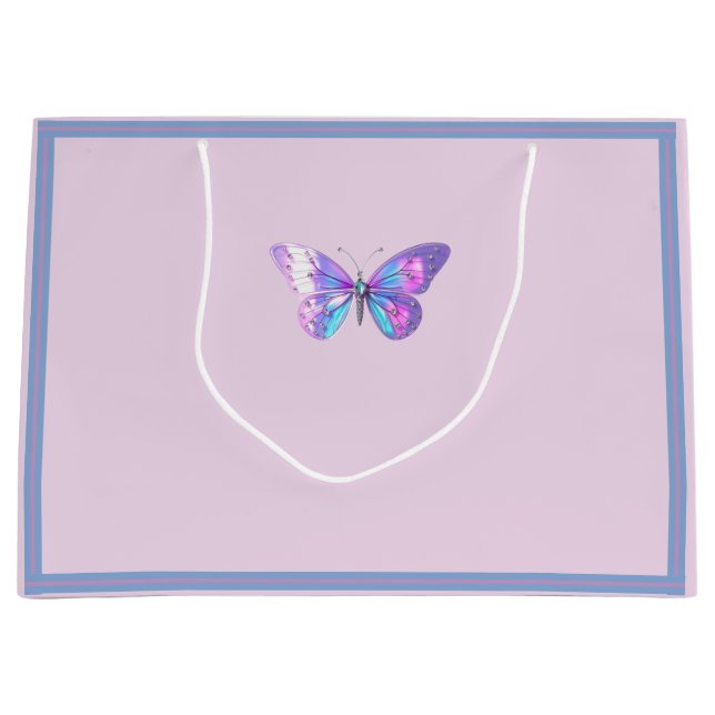Bolsa de regalo de mariposa holográfica de bonito (Anverso)