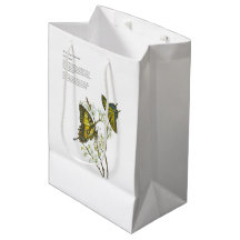 Bolsa de regalo de mariposa pintada a mano