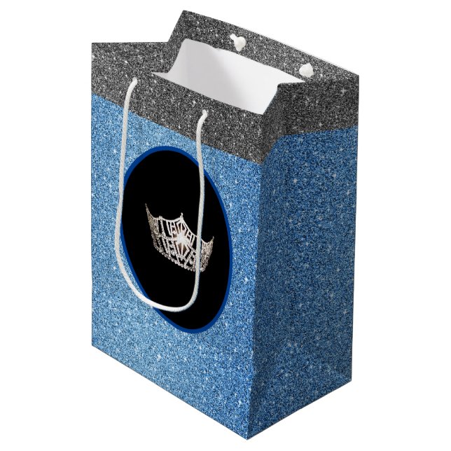 Bolsa de regalo de Miss América Silver Crown Blue  (Angulo Anverso)