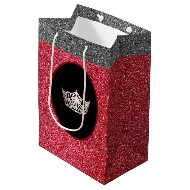 Bolsa de regalo de Miss America Silver Crown Red F (Angulo Anverso)