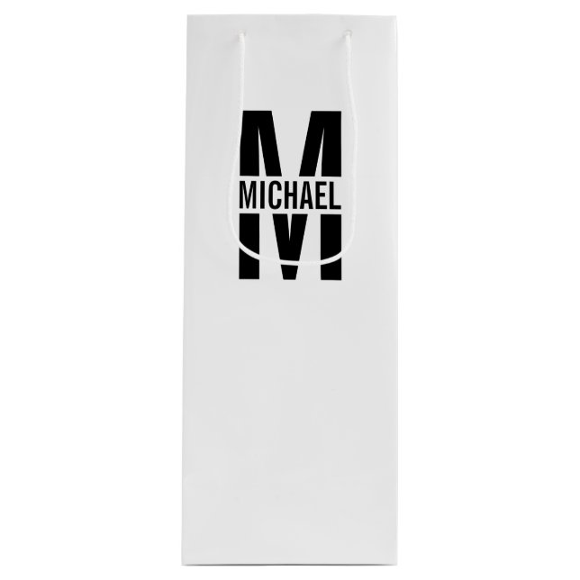 Bolsa de regalo de Monograma y Nombre Personalizad (Anverso)