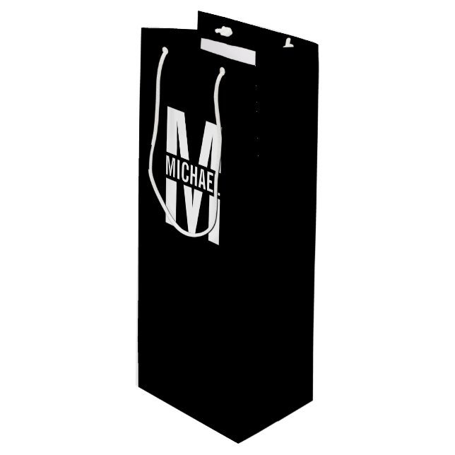 Bolsa de regalo de Monograma y Nombre Personalizad (Angulo Anverso)