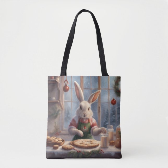 Bolsa de regalo de Navidad Bunny Bakes Christmas C (Anverso)