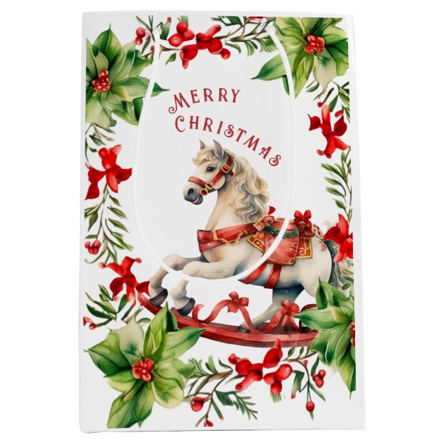 Bolsa de Regalo de Navidad de Rocke Horse Merry (Anverso)