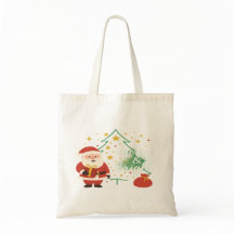 Bolsa de regalo de Navidad de Santa divertida y br