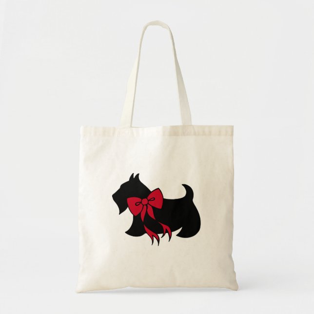 Bolsa de regalo de Navidad de Terrier Escocés fest (Frente)