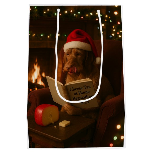 Bolsa de regalo de Navidades de impuestos de queso (Reverso)