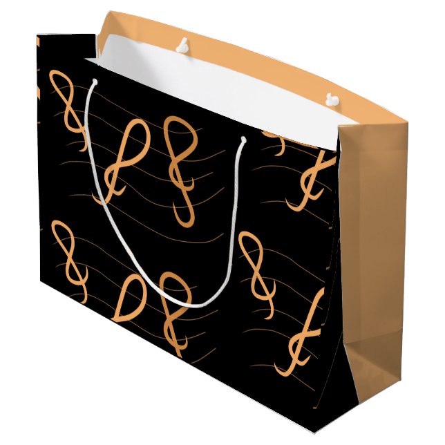 Bolsa de regalo de nota musical (Angulo reverso)