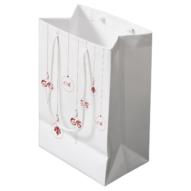 Bolsa de regalo de ornamentos navideños de monogra (Angulo Anverso)